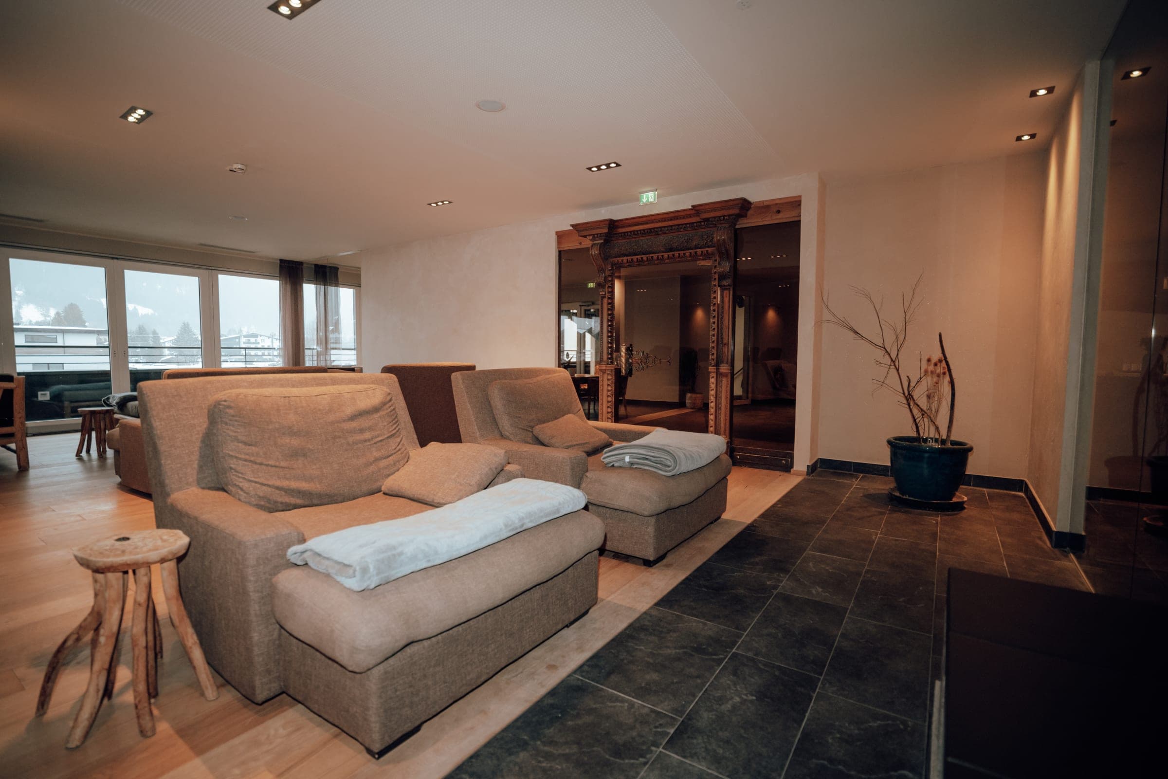 Ruhezone im Spa des Hotel Post Seefeld